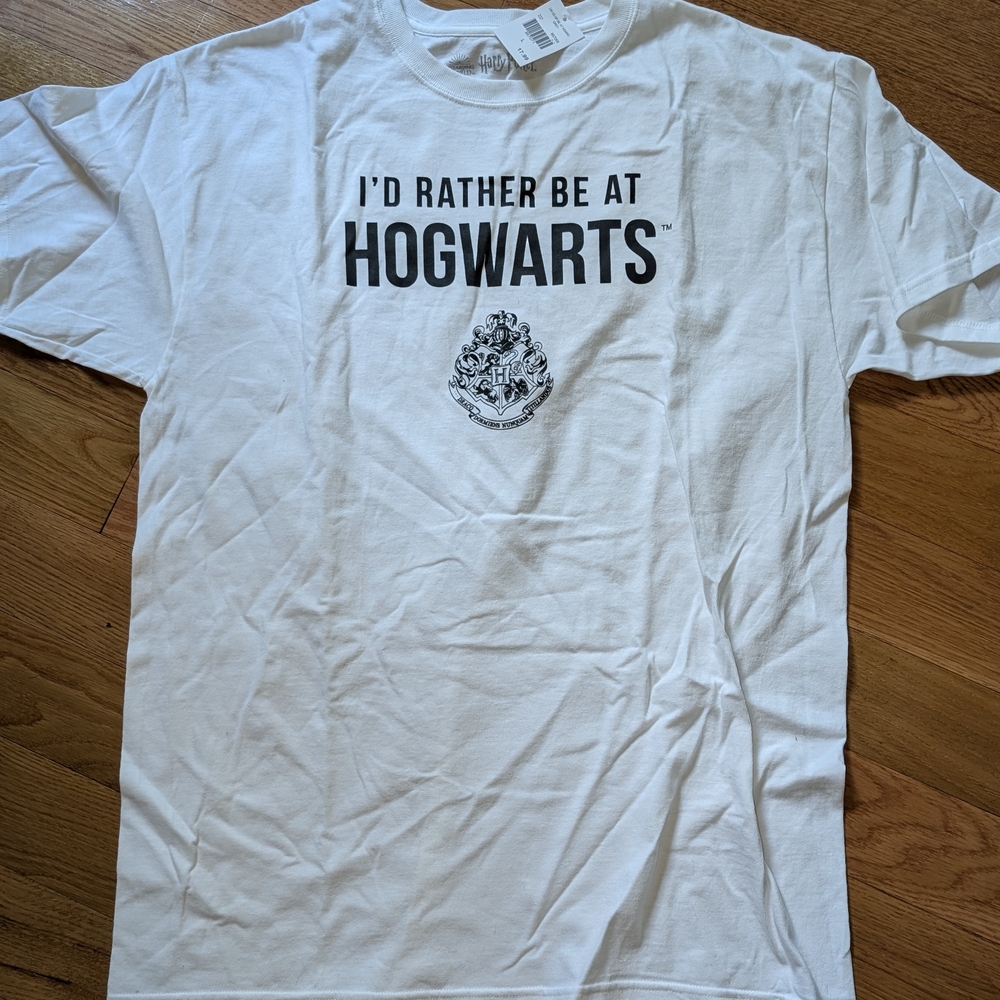 White Hogwarts Graphic Tee